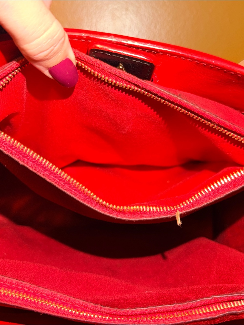 Christian Louboutin Paloma Medium Black Tote with Tan Handles and Gold Accents - Picture 12 of 16